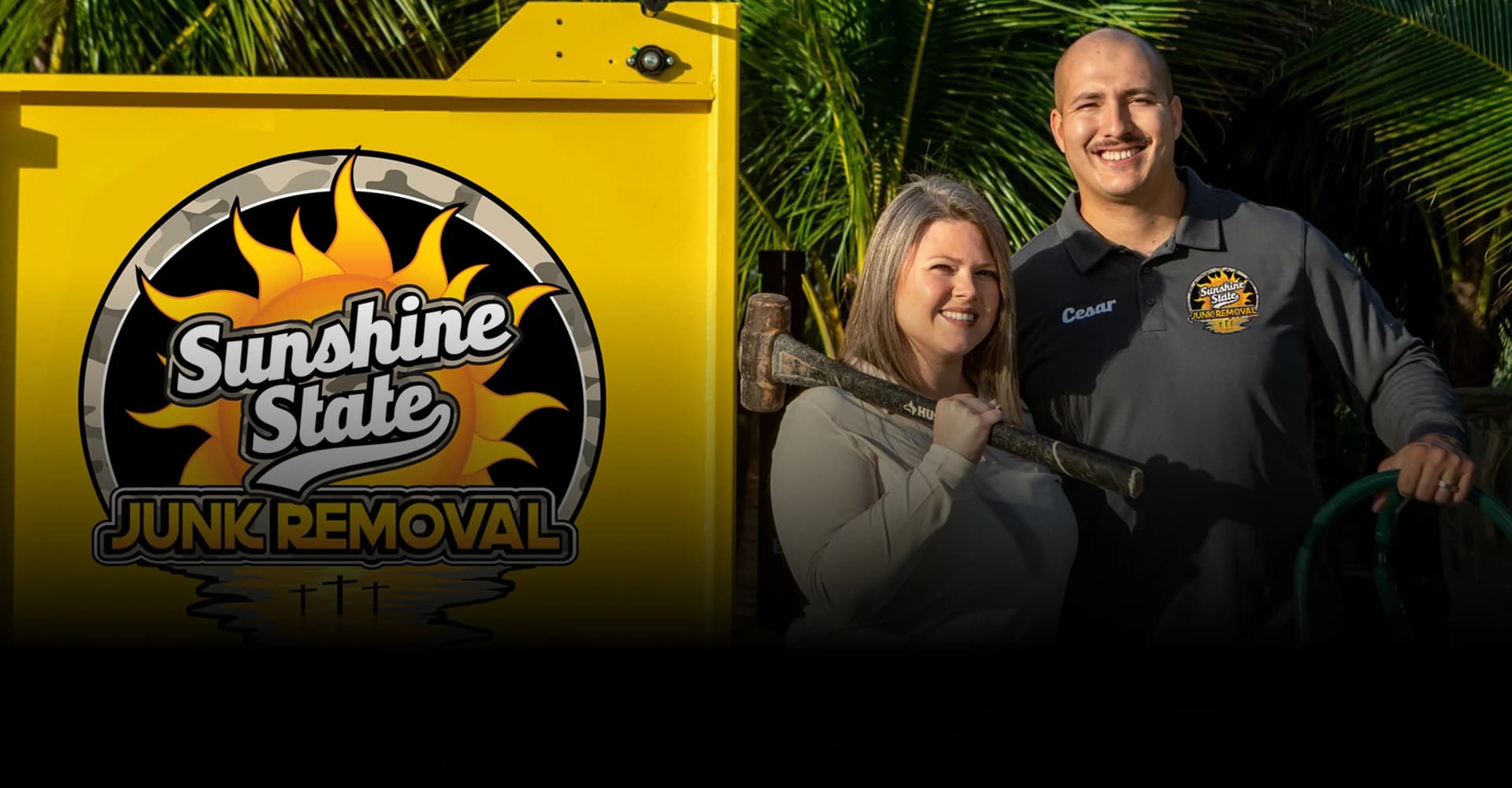 Sunshine State Junk Removal team on the job in Broward County